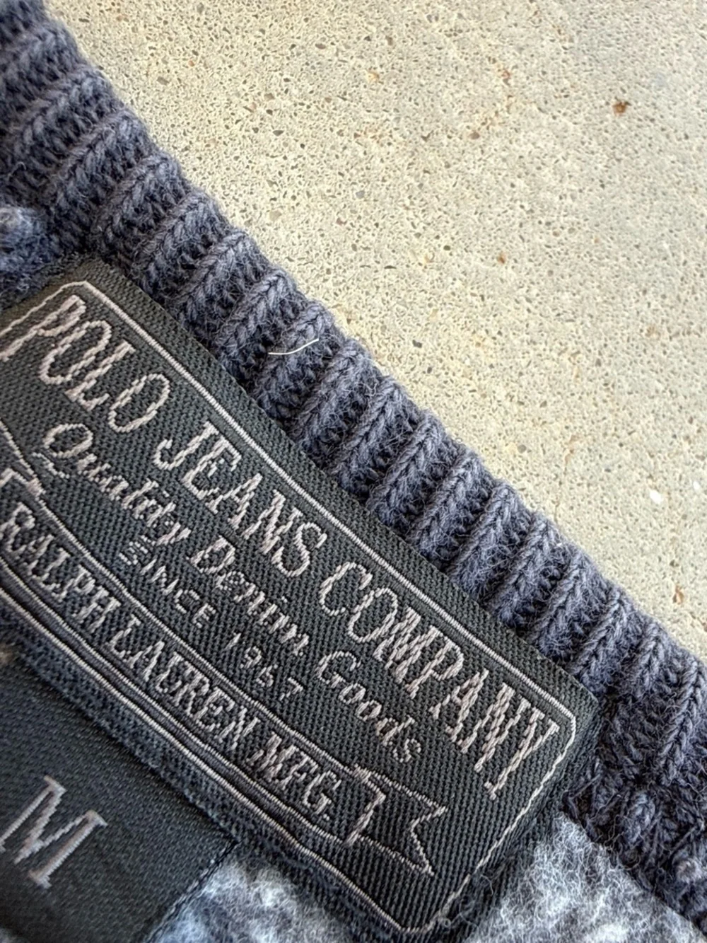 Polo Jeans Co Ralph Lauren 2000s Skull Flag Navy Crewneck Sweatshirt